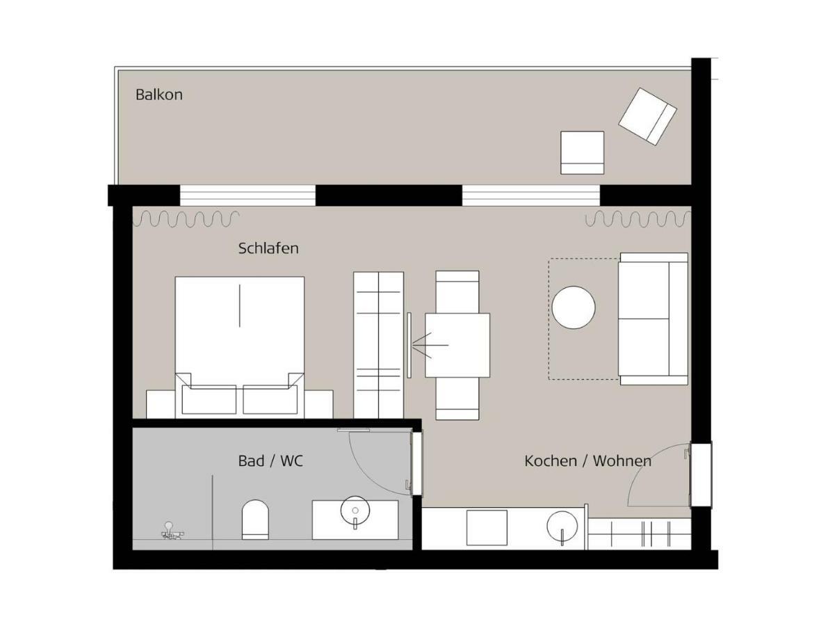 Apartment mit 1 Schlafzimmer