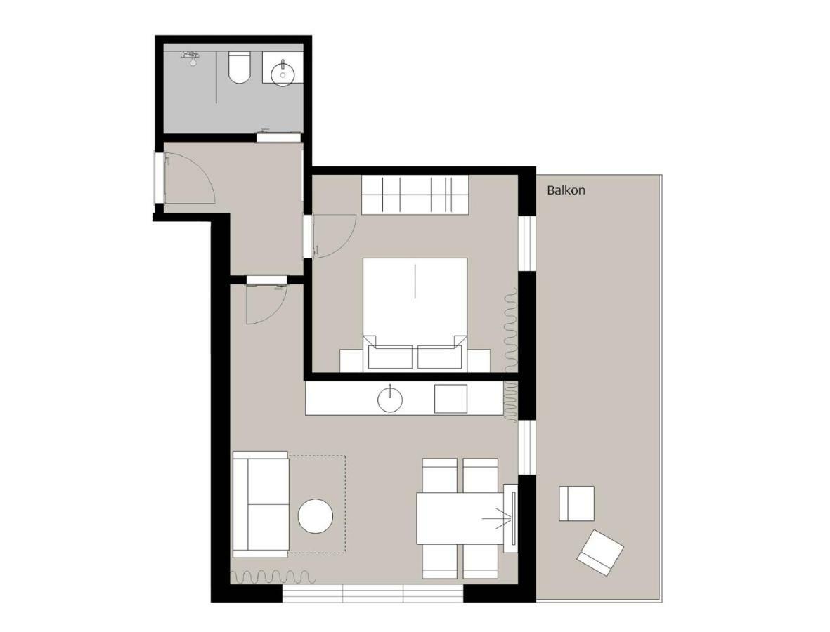 Apartment mit 1 Schlafzimmer
